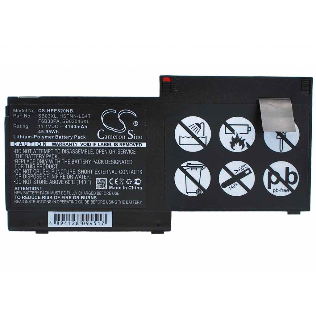 Batterier Ersätter EliteBook 820 G1-K8C88US