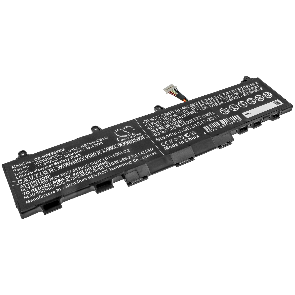 Batterier Ersätter ZBook Firefly 14 G7 201W0PA