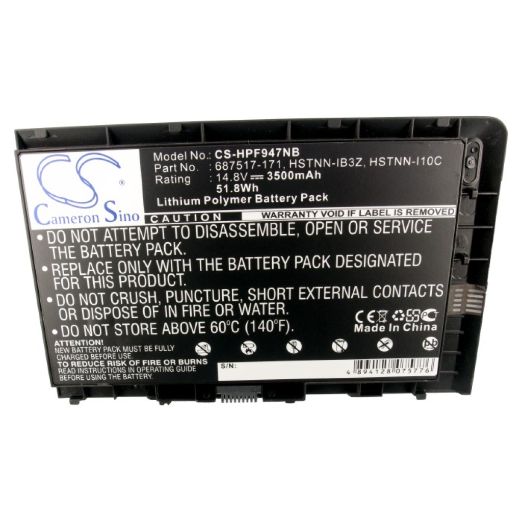 Batterier Ersätter EliteBook Folio 9470m (D7M48EC)