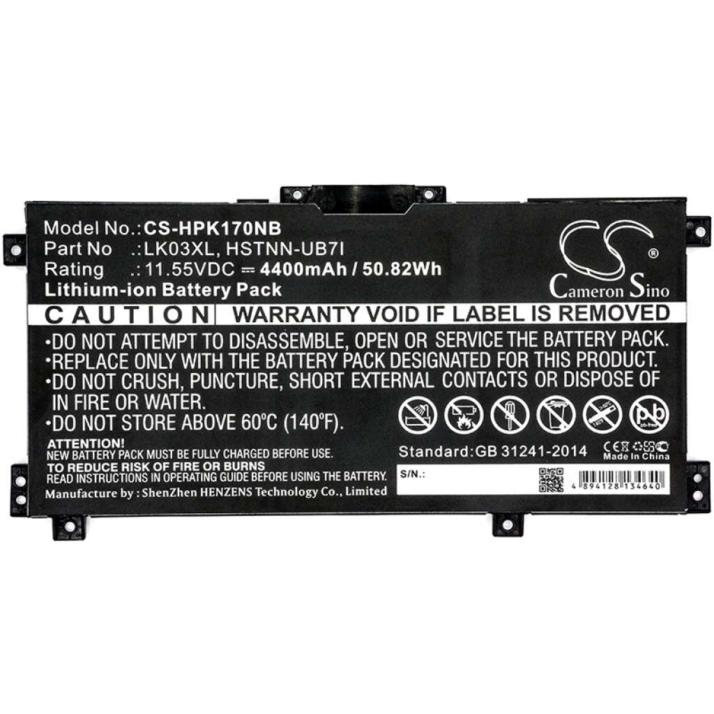 Batterier Ersätter PAVILION X360 15-CR0060NIA