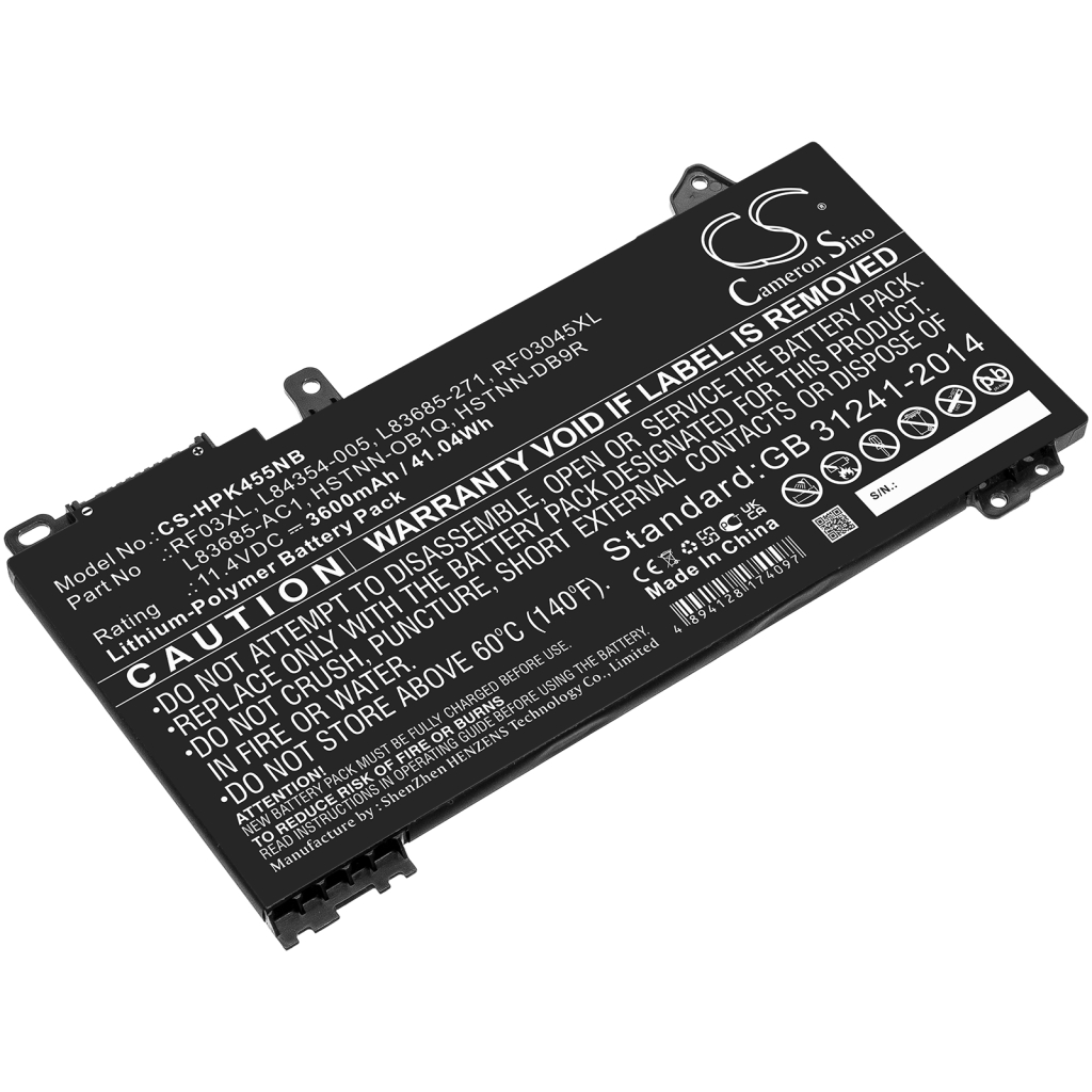 Batterier till bärbara datorer HP CS-HPK455NB