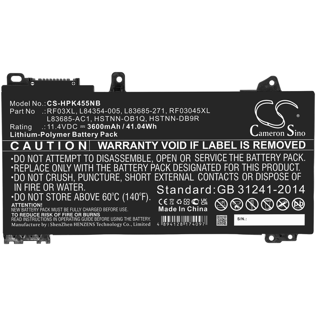 Batterier Ersätter L83685-AC1