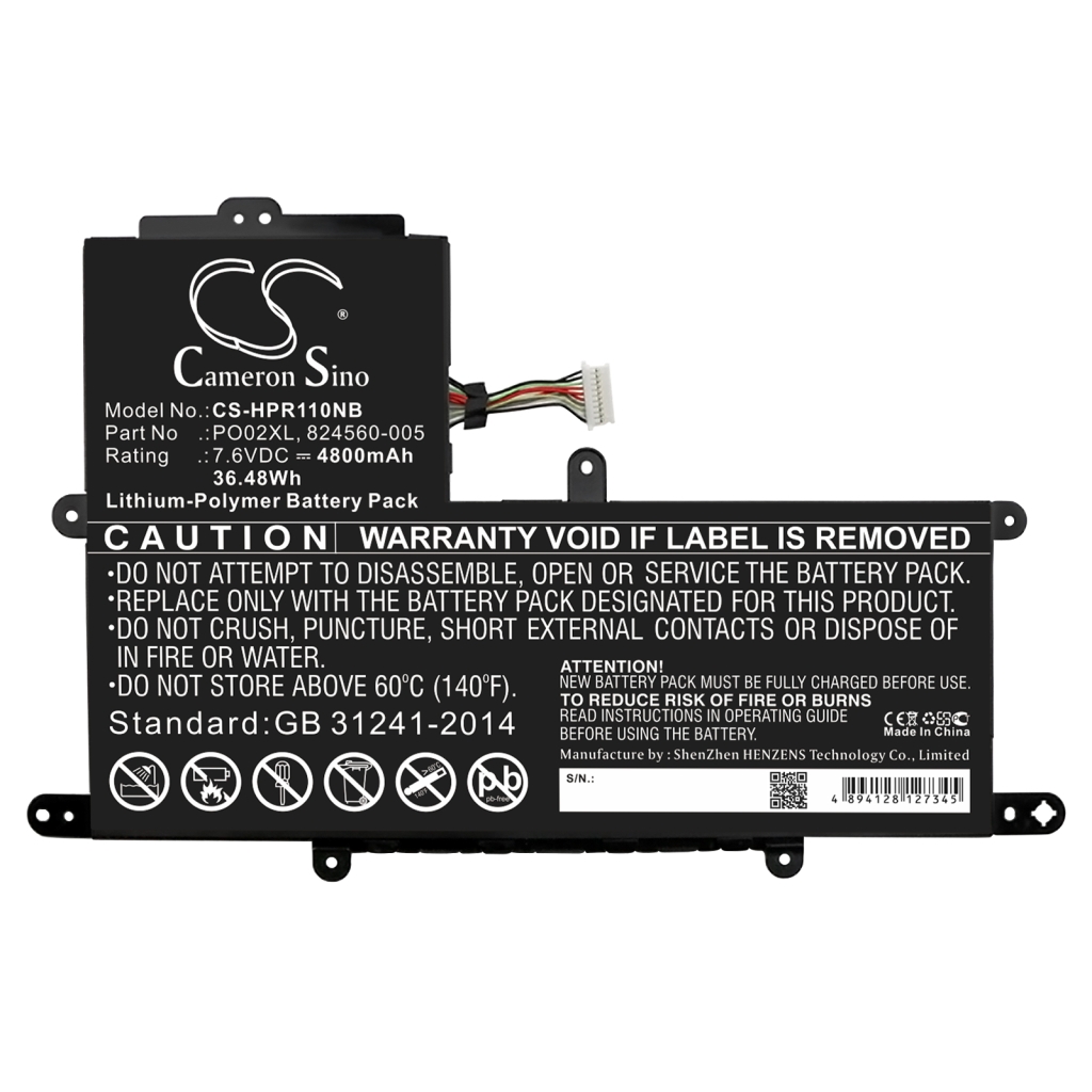 Battery Replaces P002037XL