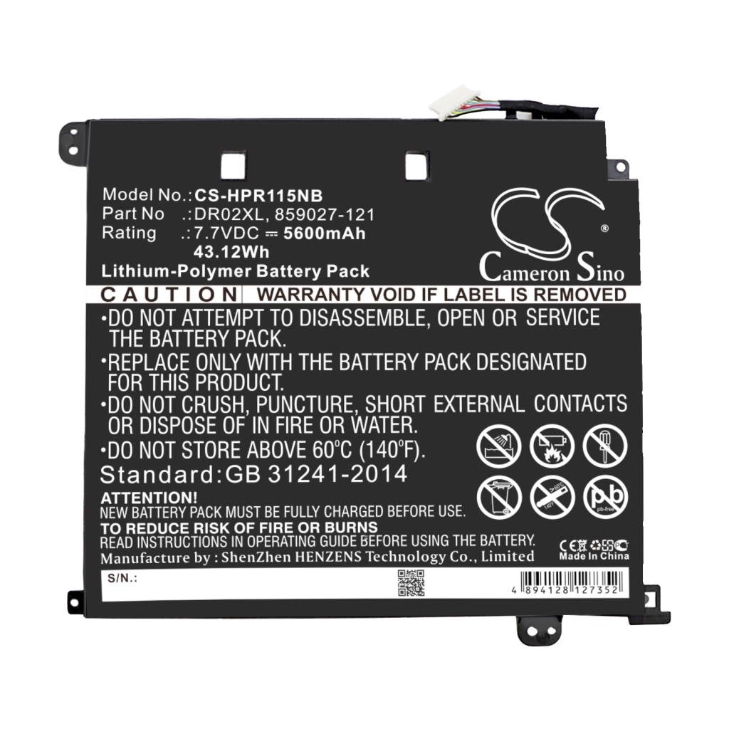 Batterier Ersätter Chromebook 11-V000NQ