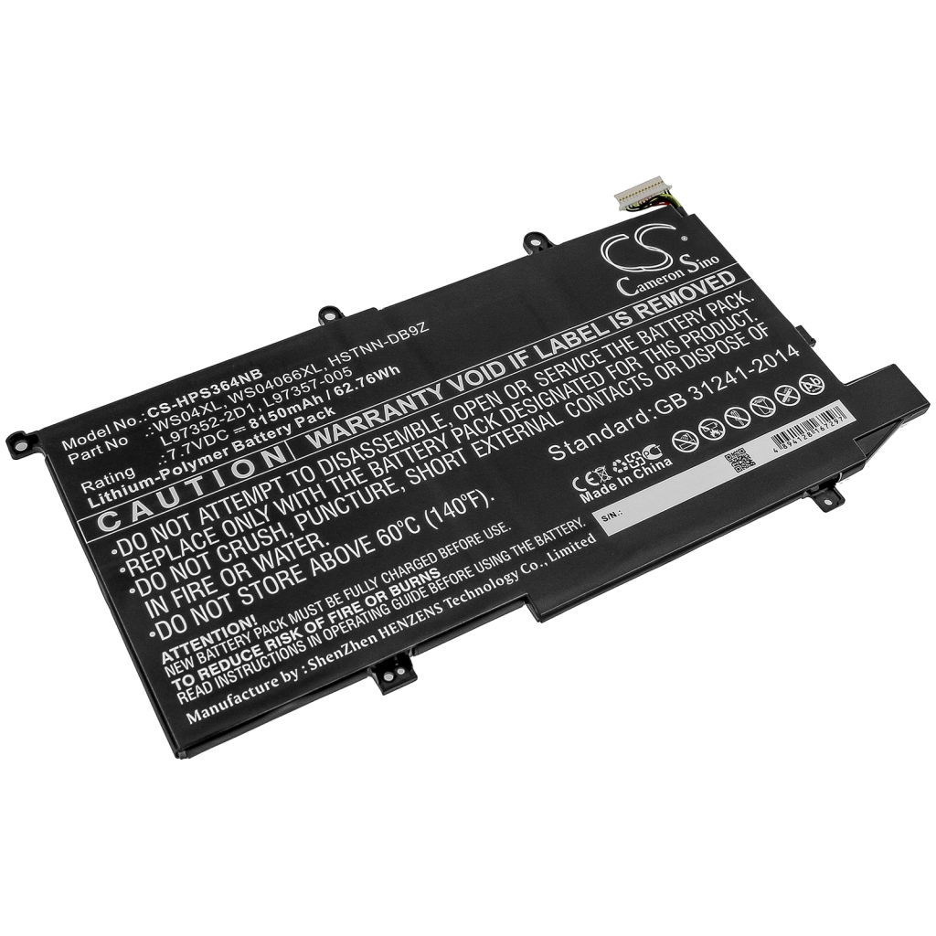 Batterier Ersätter Spectre x360 14-ea0002nx