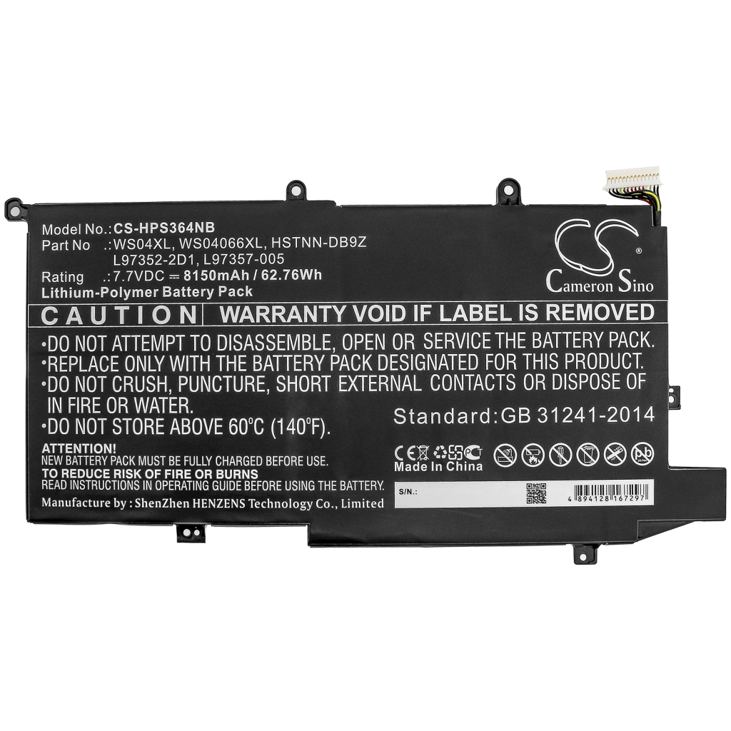 Battery Replaces WS04XL