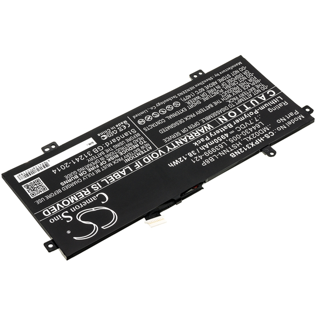 Batterier Ersätter Chromebook X360 12B-CA0001NB
