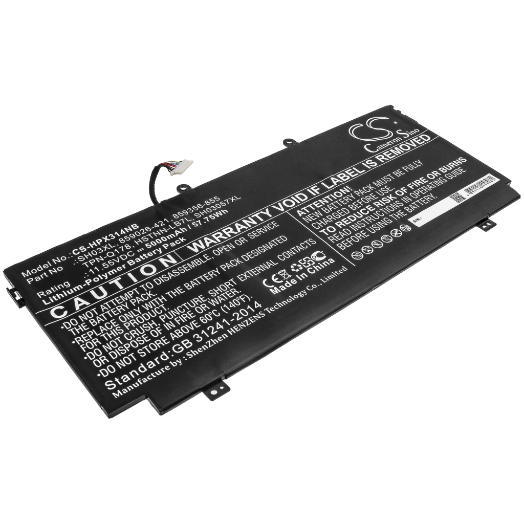 Batterier Ersätter Spectre X360 13-W017TU