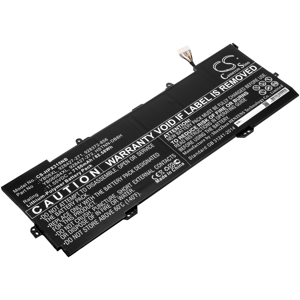 Batterier Ersätter Spectre X360 15-CH001NO