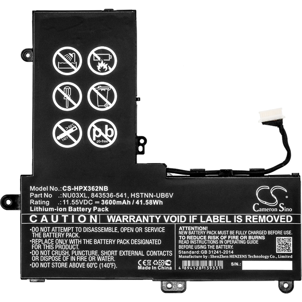 Batterier till bärbara datorer HP CS-HPX362NB