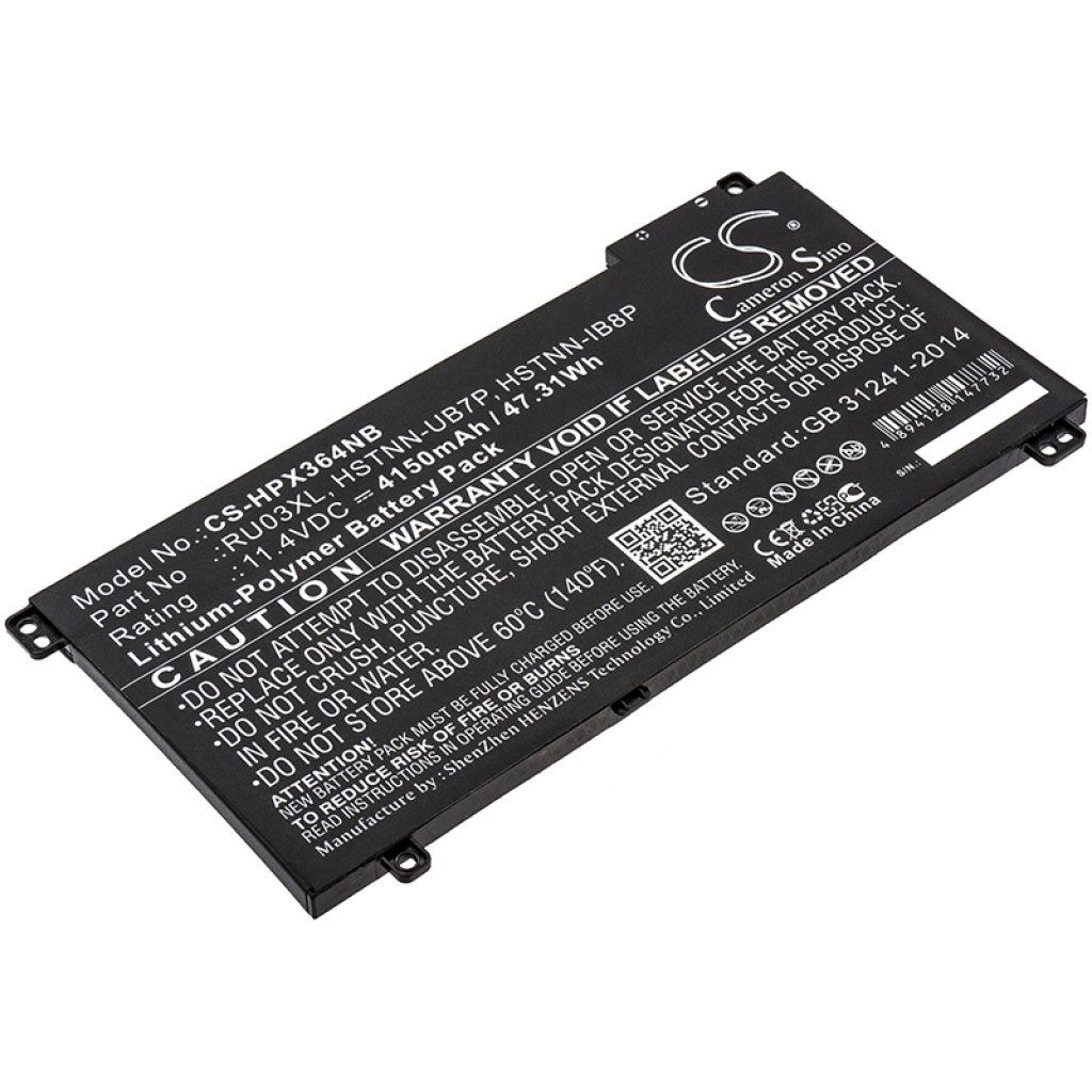 Batterier Ersätter ProBook x360 440 G1(4QW71EA)