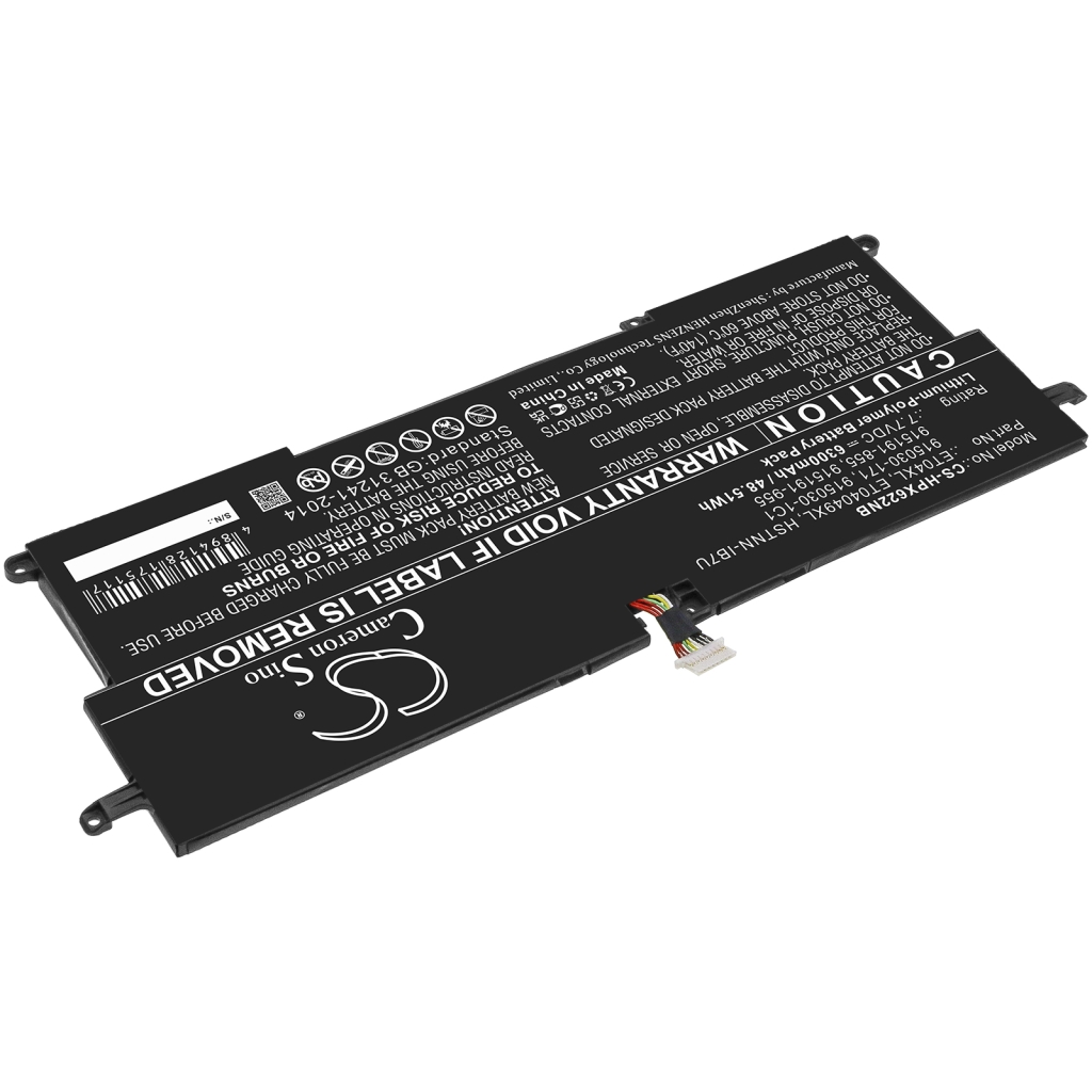 Batterier Ersätter Elitebook X360 1020 G2-z2v76ea