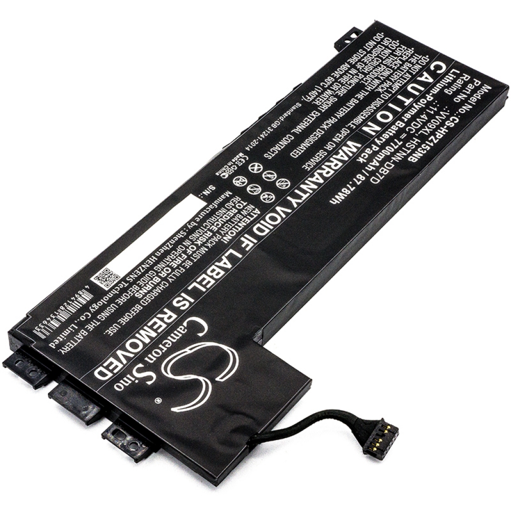 Batterier Ersätter ZBook 15 G4(1RQ65EA)