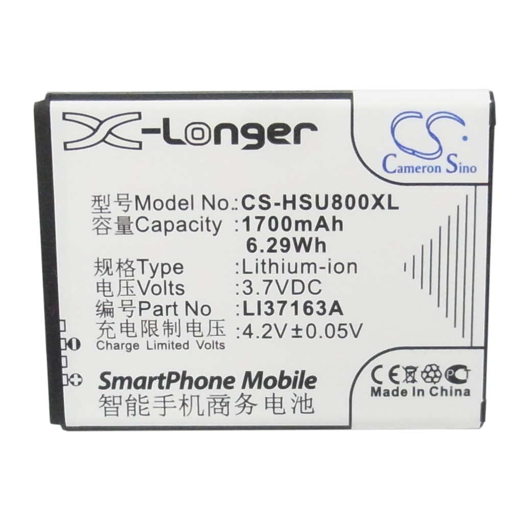 Compatible battery replacement for Hisense LI37163A