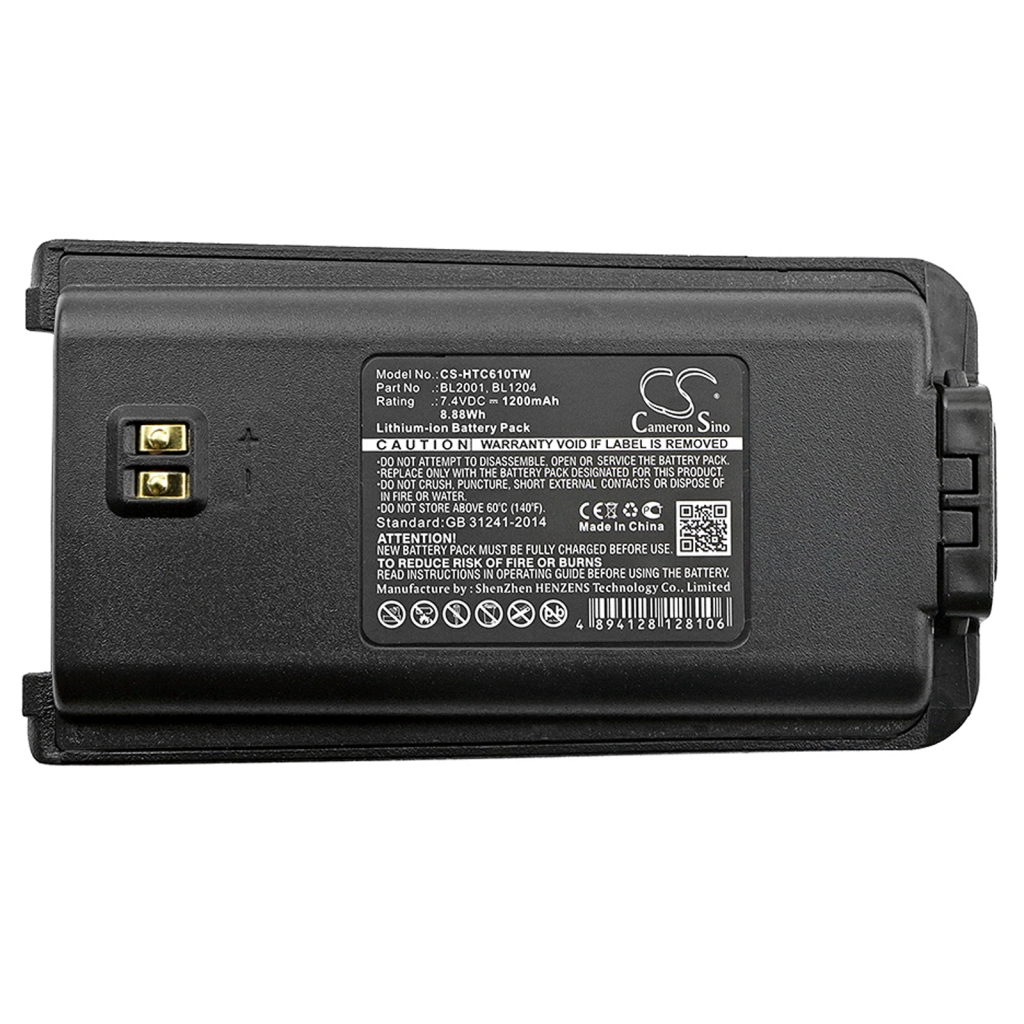 Batterier till radioapparater Hytera CS-HTC610TW