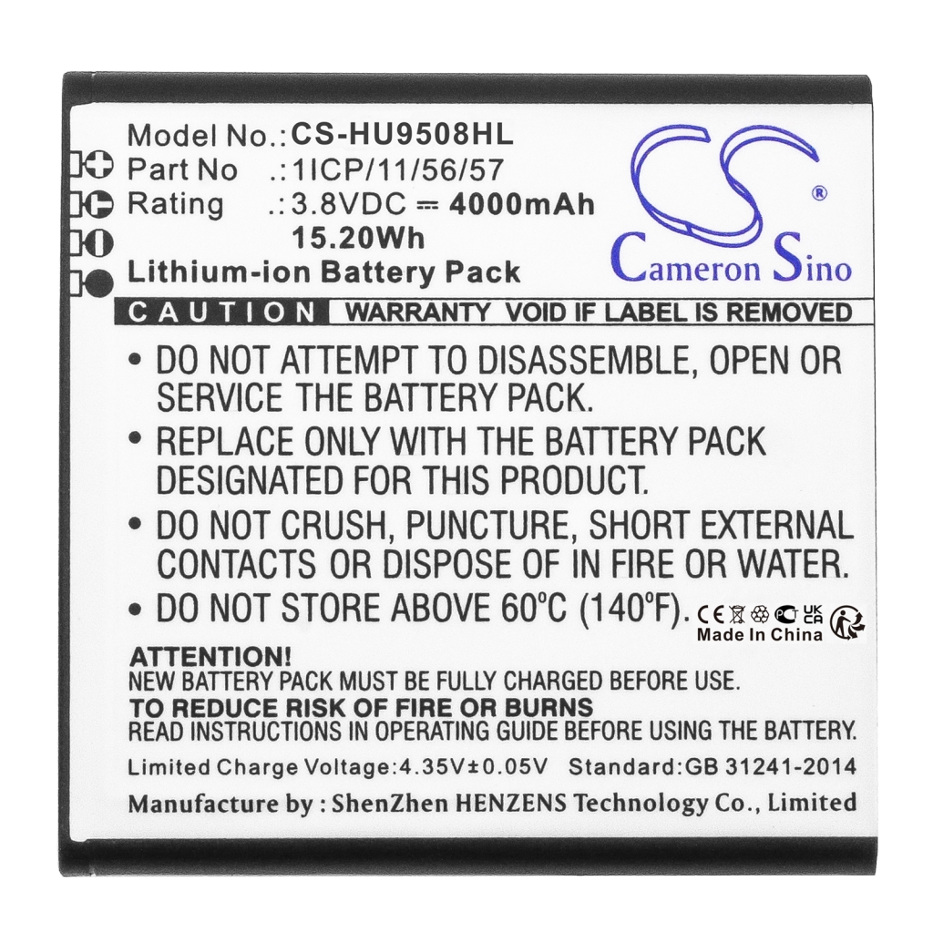 Monterade batteripaket CS-HU9508HL