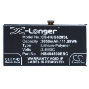 CS-HUG628SL<br />Batterier för  ersätter batteri HB494590EBC