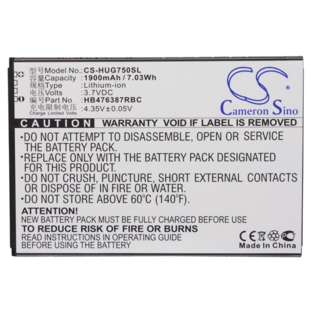 Battery Replaces HB476387RBC