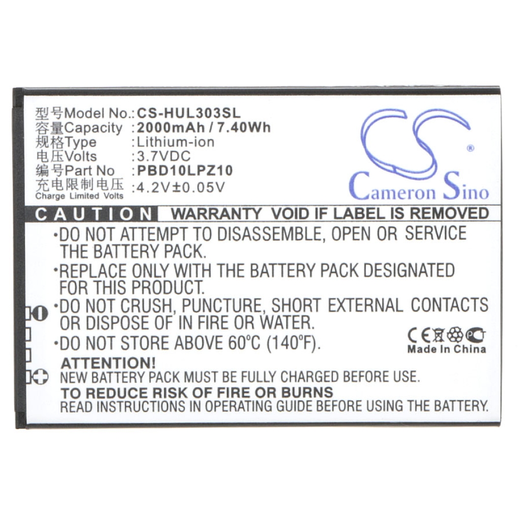 Batterier för hotspots Huawei CS-HUL303SL