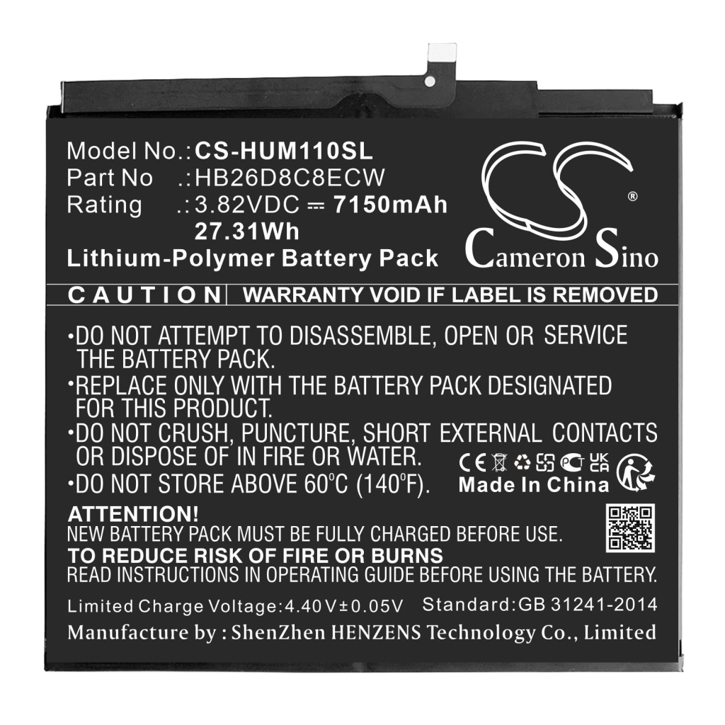 Batterier för surfplattor Huawei CS-HUM110SL