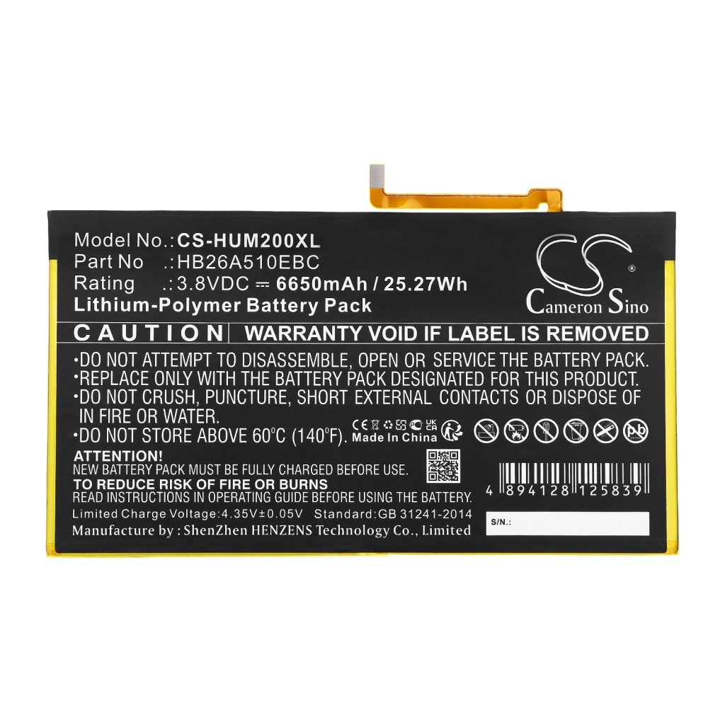 Tablet Battery Huawei CS-HUM200XL