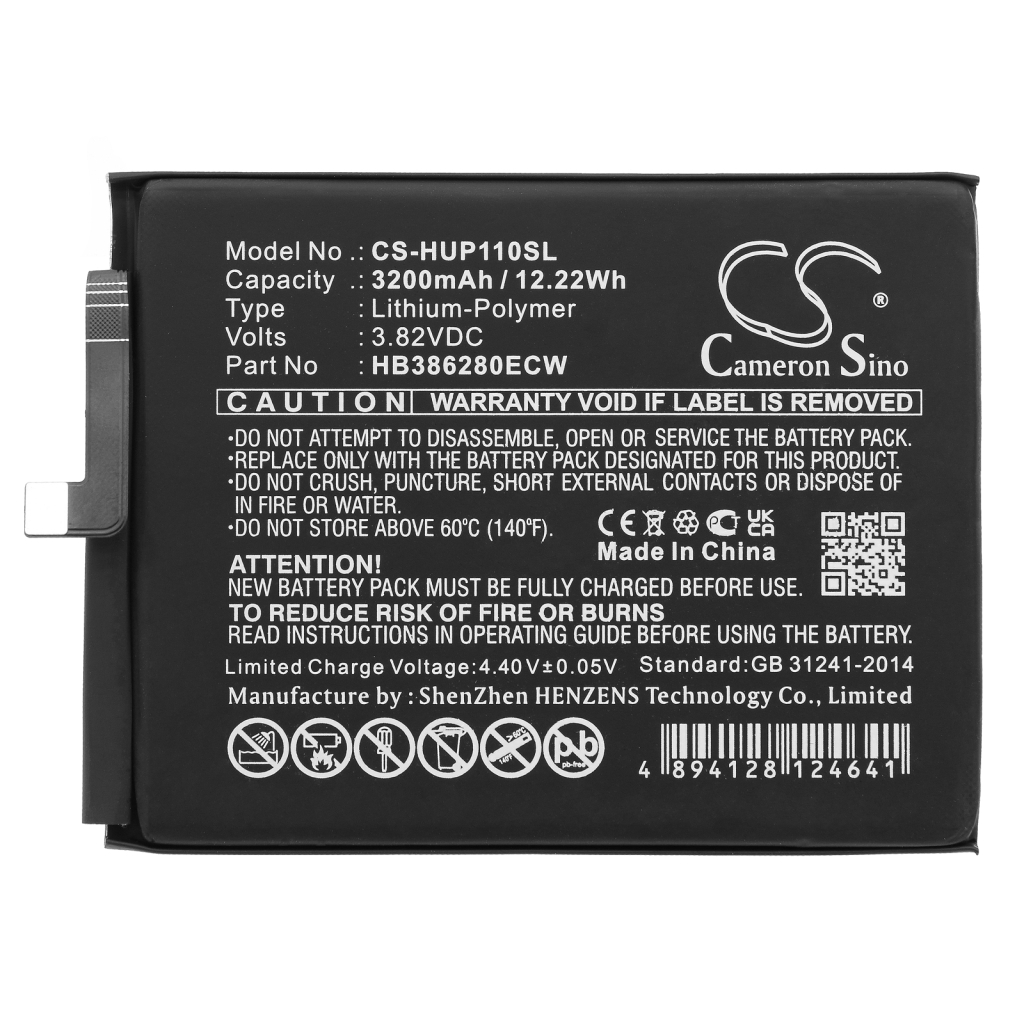 Batterier till mobiltelefoner Huawei CS-HUP110SL