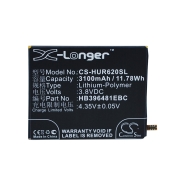 CS-HUR620SL<br />Batterier för  ersätter batteri HB396481EBC