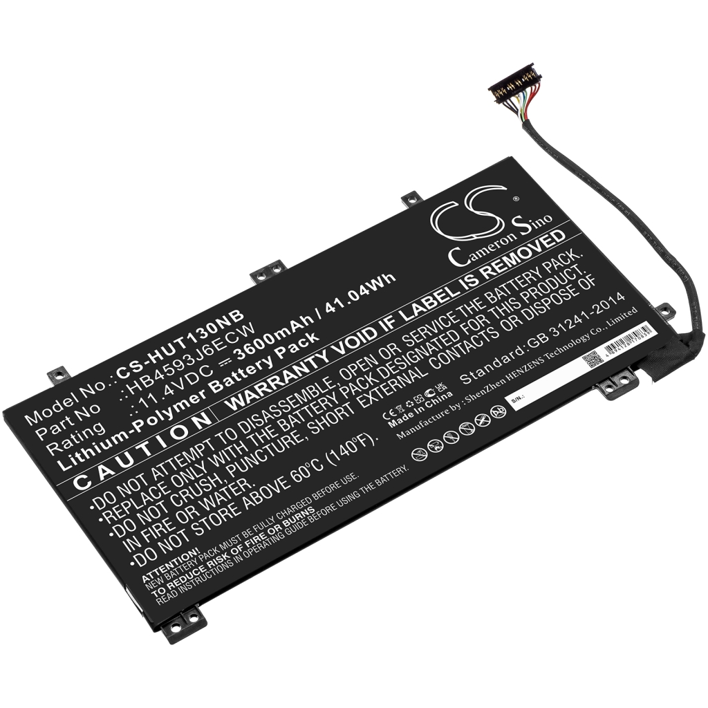 Batterier Ersätter MateBook 13 i7