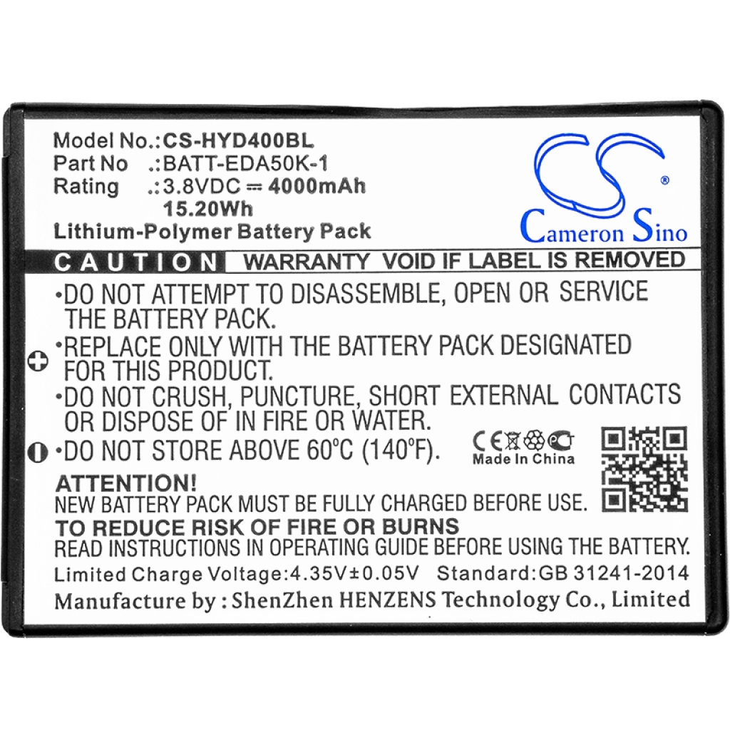 Batterier för skanner Honeywell CS-HYD400BL