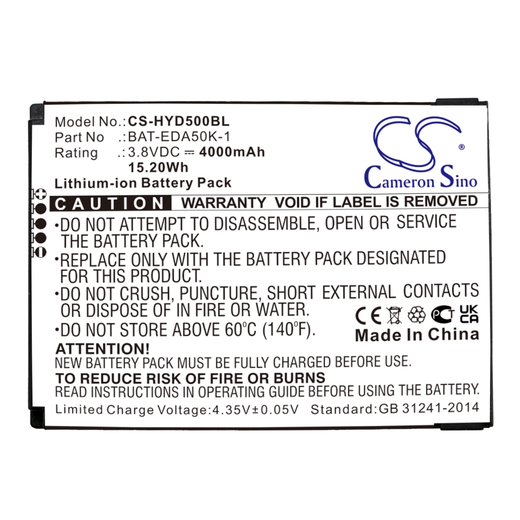 Batterier för skanner Honeywell CS-HYD500BL