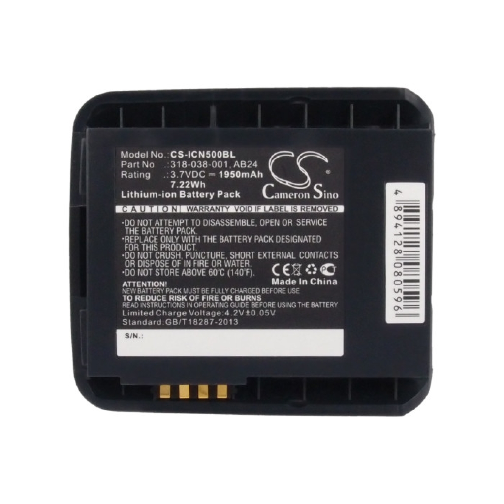 Batterier för skanner Intermec CS-ICN500BL