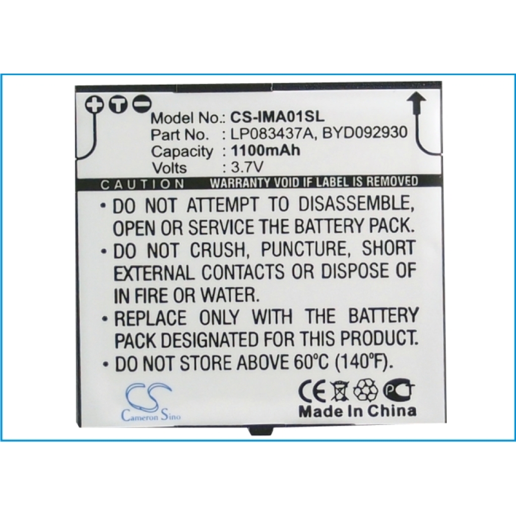 Batterier Ersätter LP083437A