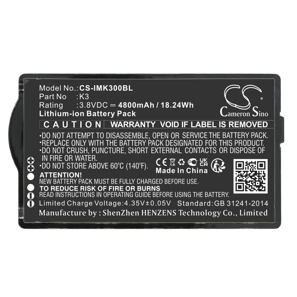 Batterier för skanner Idata CS-IMK300BL
