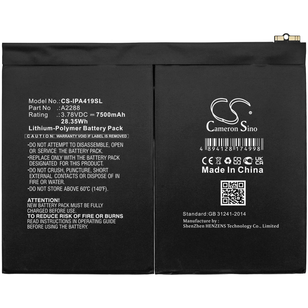 Batterier Ersätter iPad Air 4 10.9" 2020