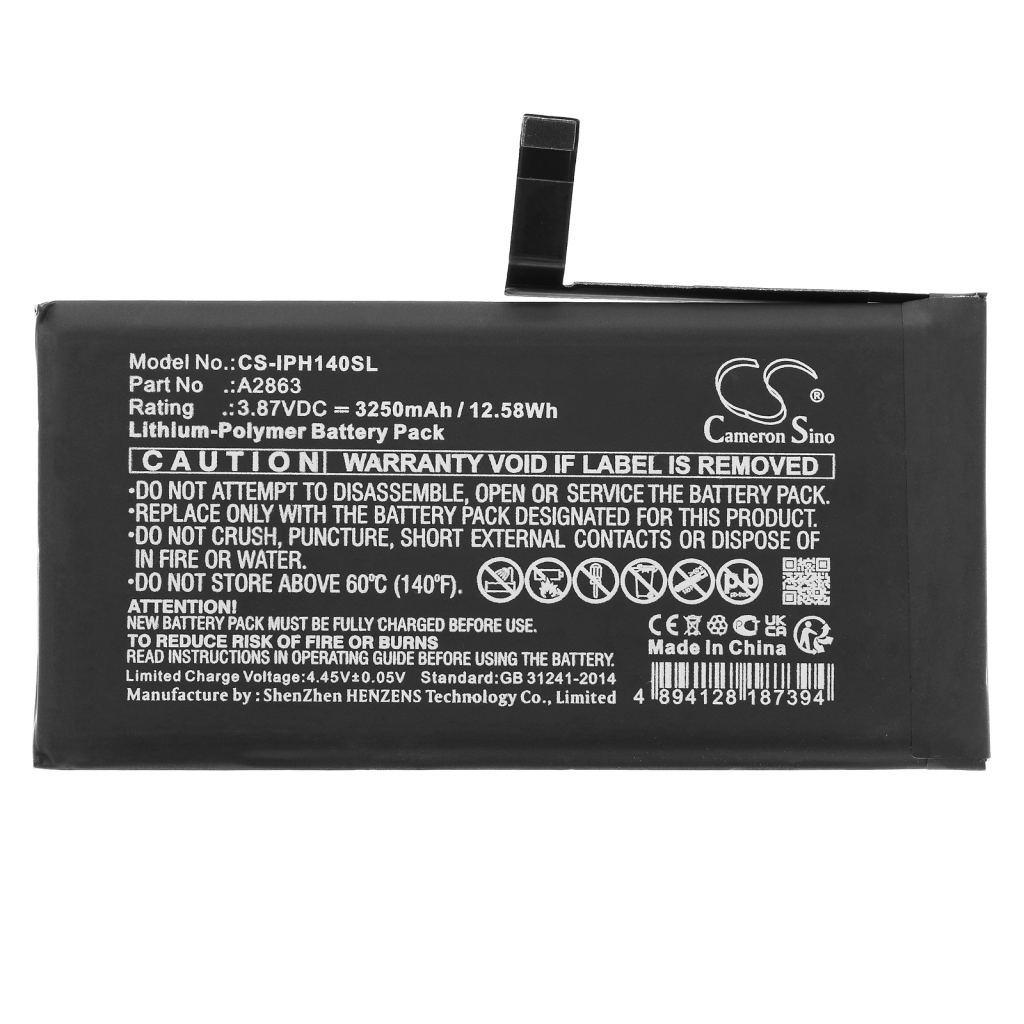 Batterier till mobiltelefoner Apple CS-IPH140SL