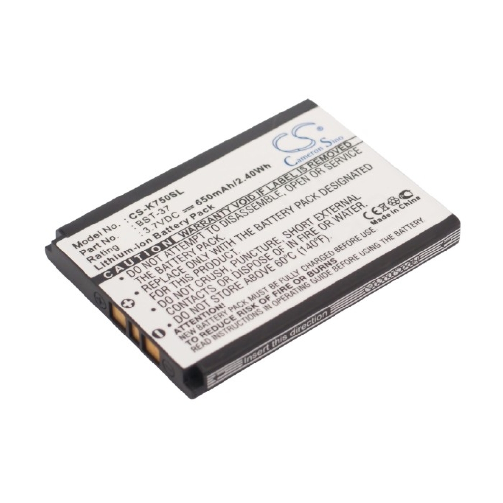 Batterier för medicintekniska produkter Sony ericsson CS-K750SL