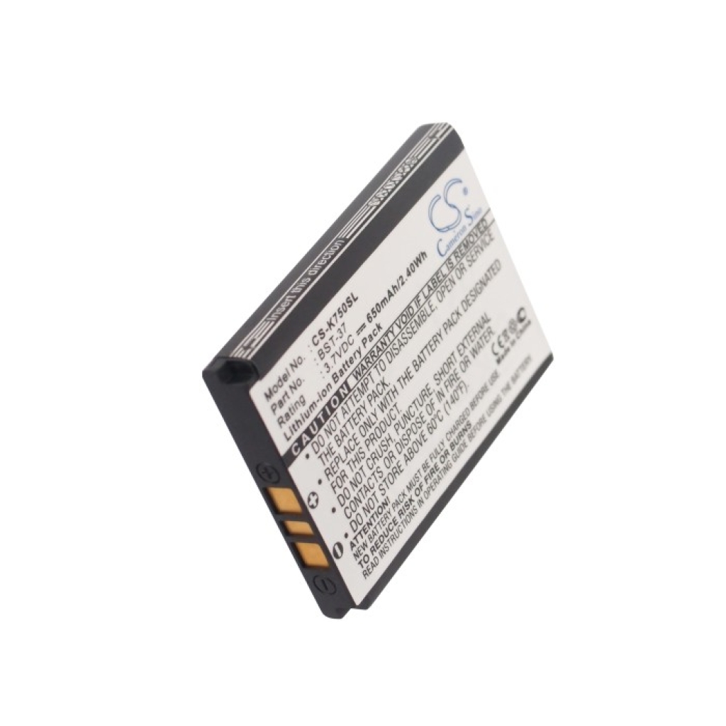 Batterier till mobiltelefoner Sony Ericsson CS-K750SL