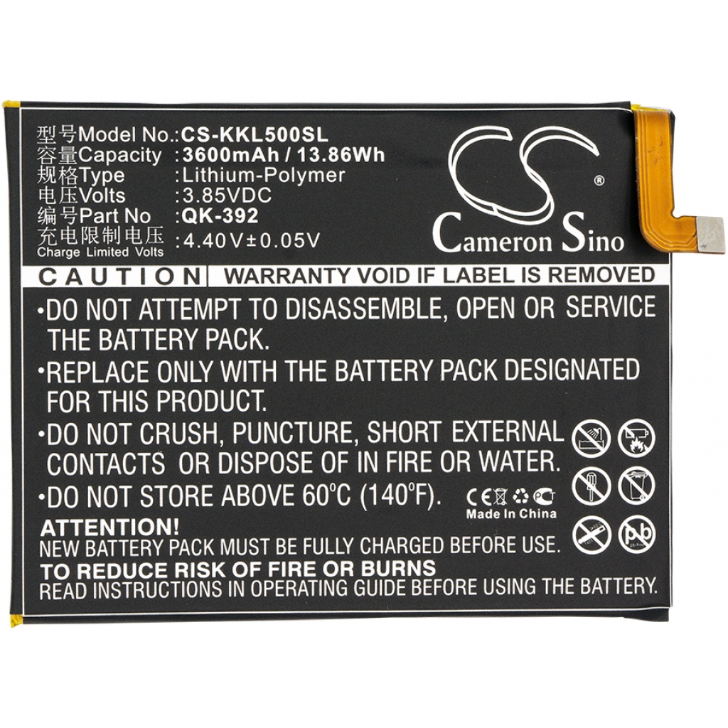 Batterier till mobiltelefoner 360 CS-KKL500SL