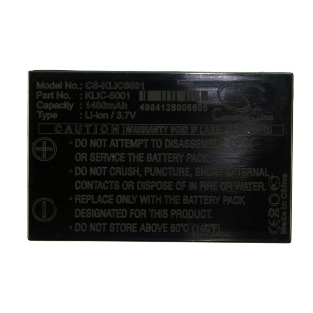 Kamerabatterier KODAK CS-KLIC5001