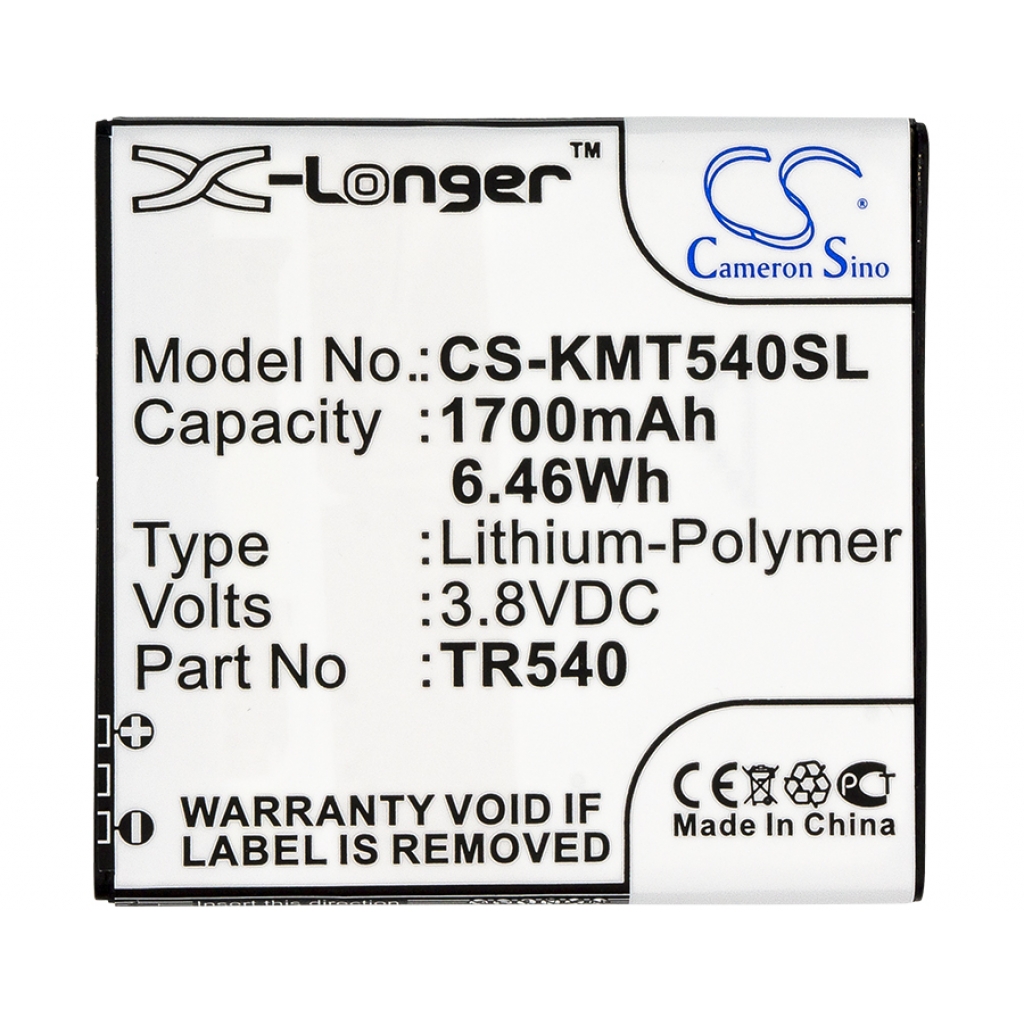 Batterier till mobiltelefoner Kazam CS-KMT540SL