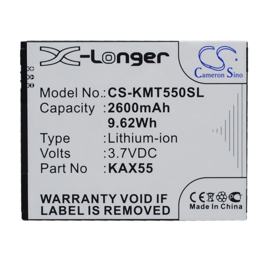 Battery Replaces KAX55-BKBAK007752