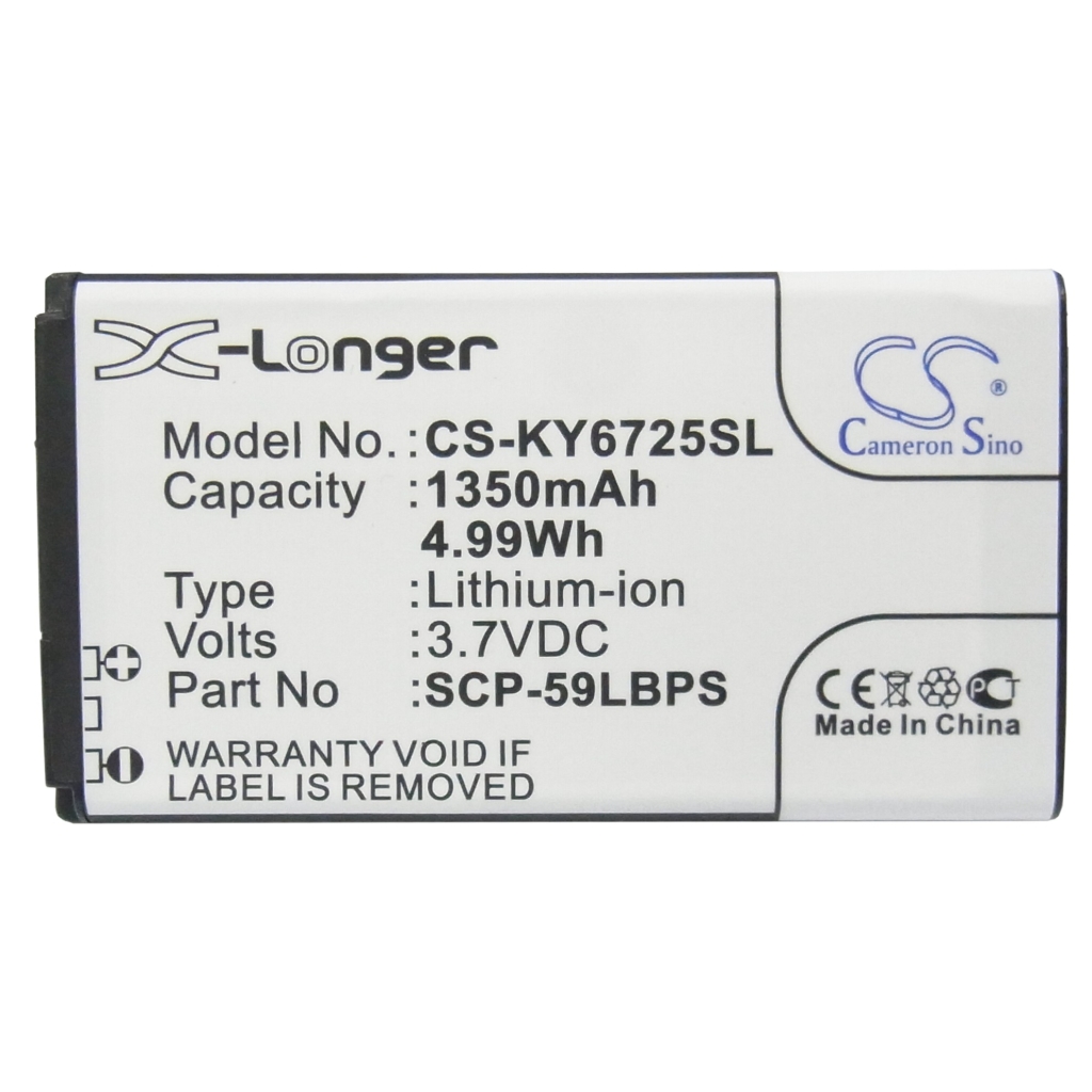 Batterier till mobiltelefoner Kyocera CS-KY6725SL