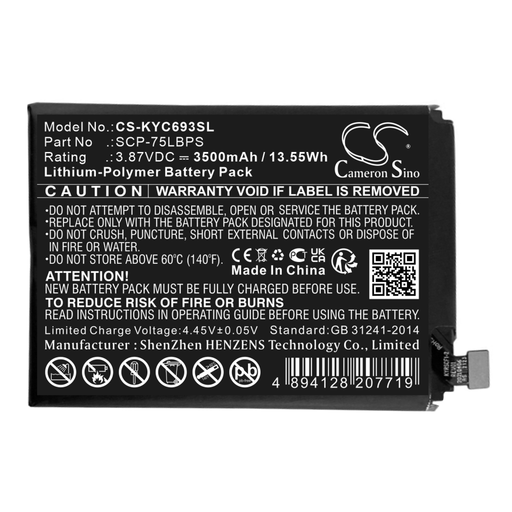 Batterier till mobiltelefoner Kyocera CS-KYC693SL