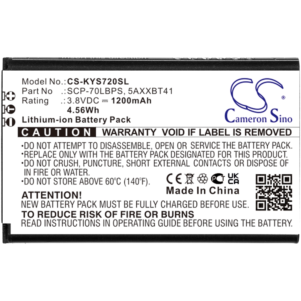 Batterier till mobiltelefoner Kyocera CS-KYS720SL