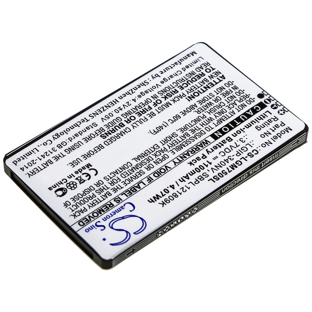 Batterier till mobiltelefoner LG CS-LGM750SL