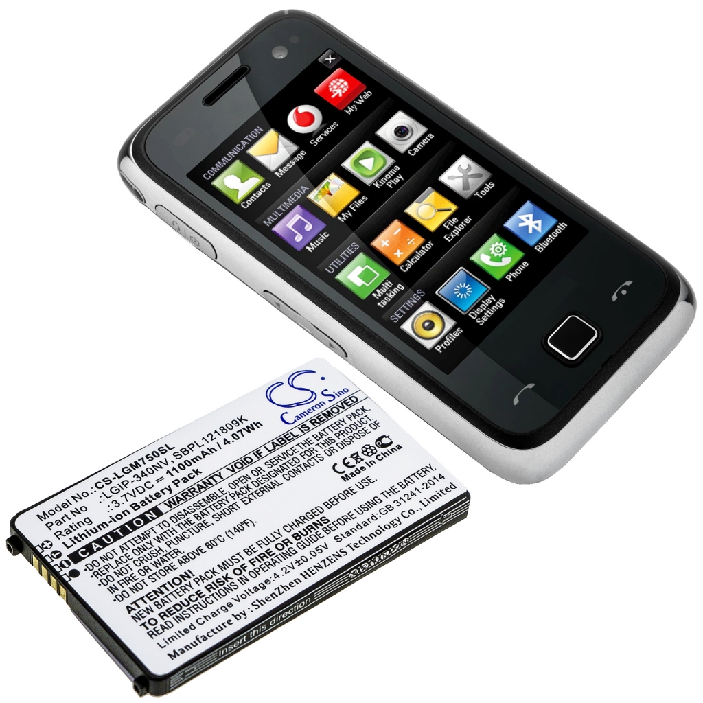 Batterier till mobiltelefoner LG CS-LGM750SL