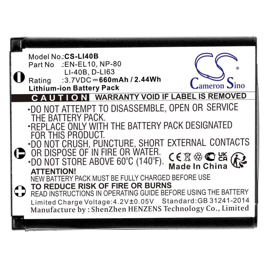 Batterier Ersätter D-LI108