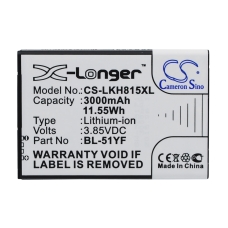 Compatible battery replacement for LG BL-51YF,BL-51YH,EAC62858501