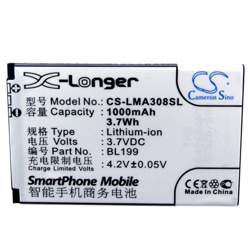 Batterier till mobiltelefoner Lenovo CS-LMA308SL
