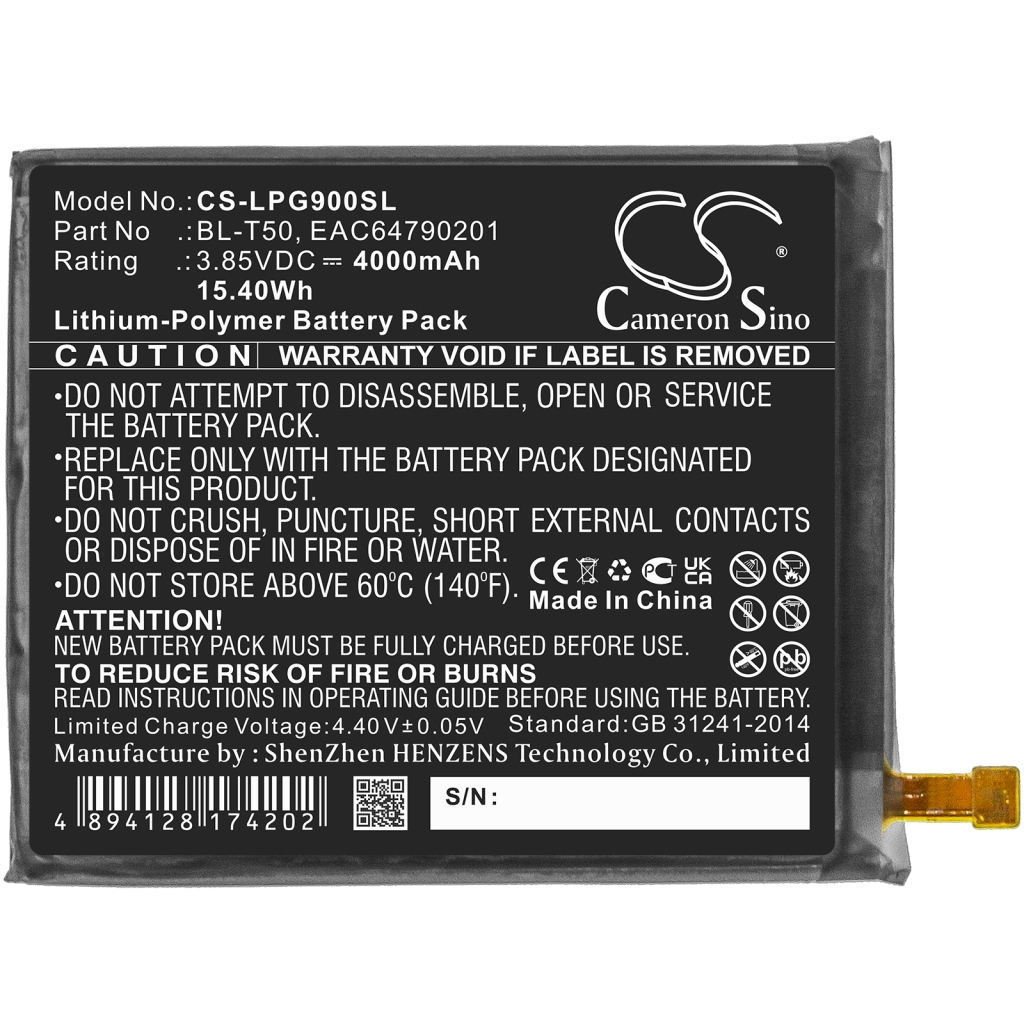 Batterier Ersätter EAC64790201